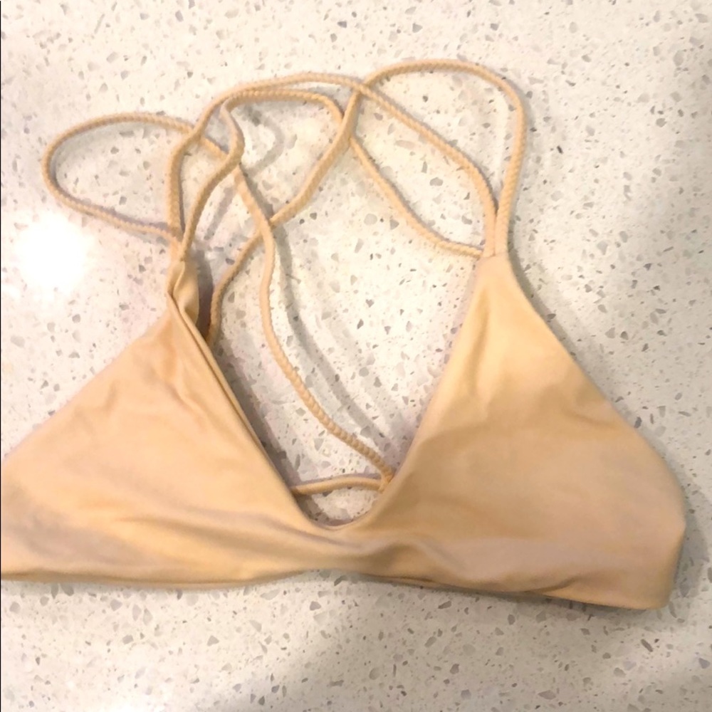 Stone Fox Swim Tan Bikini Top